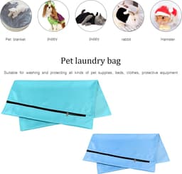 Waszak voor huisdieren met ritssluiting voorkomt waschmachineblokkering, ideaal voor honden en katten — thumbnail 3