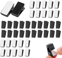Kleine klemmen - Veerclips - Decoraties ophangen - Dubbelzijdig klevend - 40 stuks - Zwart — thumbnail 1