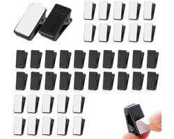 Kleine klemmen - Veerclips - Decoraties ophangen - Dubbelzijdig klevend - 40 stuks - Zwart