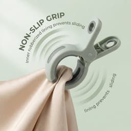 6 stuks Strandhanddoekclips - Plastic Quiltclips - Knijpers - Grote Wasknijper Handdoekknijpers - Winddicht - Groen - Voor dagelijks wasgoed, strandhanddoek, badhanddoek, beddengoed en dikke kleding — thumbnail 5