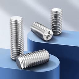 Allecto - Cup punt schroefdraadpennen - M2 x 10 mm - 100 stuks - Roestvrij staal — thumbnail 2