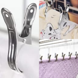 SnelShoppen - Pack van 20 Grote Strandhanddoek Clips - RVS Kledingknijpers voor Beddegoed - Multifunctionele Drogen Clips voor Camping, Tuin en Feest — thumbnail 3