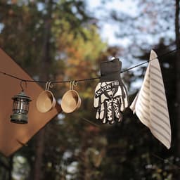 SnelShoppen - 3m Reflecterende Camping Waslijn met 12 Vaste Kralen en Opbergtas - Sterke Belastbaarheid, Winddichte Waslijn voor Kamperen, Caravan, Te — thumbnail 2