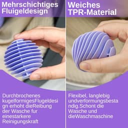 SnelShoppen - Reusable Wasballen voor Wasdroger en Wasmachine, Droogballen voor Efficiënt Drogen, Zachte en Elastische Materialen, Ideaal voor Kleding — thumbnail 2