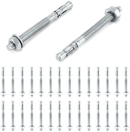 M10x110mm Bolt Anchors - Betonankers Muurankers - Zware Lasten Bevestigen - Corrosiebestendig Carbon Staal - 30 Stuks - Zilverkleurig — thumbnail 1