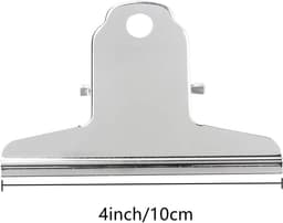 Grote Bulldog Clips - Metalen Klemmen - Documenten Organiseren - Roestvrij Staal - 10 cm - Zilver — thumbnail 4