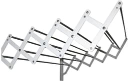 Uitklapwasrek met 10 barren (scharnier staal afgewerkt met witte epoxy coating/barren aluminium) 1.40cm — thumbnail 2