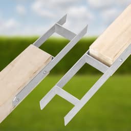 H-paalhouder - Paalanker Betonanker - Schuur Bouwen - H-constructie - 600 mm Hoog - Grijs — thumbnail 5