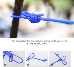 Reis Waslijn - Kledinglijn Klemmen - Kleding Drogen - Elastisch Verstelbaar - 3 Meter - Blauw — thumbnail 5