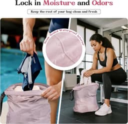 Waterdichte nylon waszak voor reizen, organizer voor vuile kleding, nat-droog tas voor zwemmen en sportschool, ideaal voor onderweg — thumbnail 5