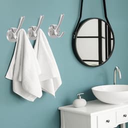 2-pack handdoekhaken voor badkamerwandmontage, materiaal geborsteld nikkel, geschikt voor handdoeken, badjassen en handdoekhaken, moderne handdoekhaken voor in de badkamer — thumbnail 3