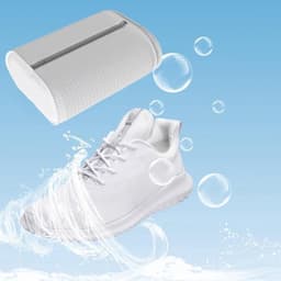 Waszak voor alle soorten sportschoenen en gymschoenen, zak van duurzaam net met ritssluiting voor veilig wassen, herbruikbaar, hoog — thumbnail 3
