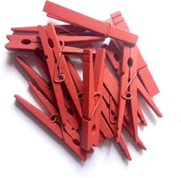 Grote Houten Wasknijpers 3-5/16" 8.5cm - Set van 30 Stuks voor Creatieve Projecten en Klussen — thumbnail 2