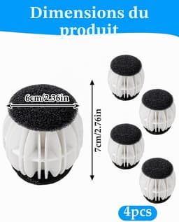 Harenvanger voor de wasmachine, 4 stuks, diameter 6 cm, herbruikbare harenbal, voor de wasmachine, haren verwijderen, klitten verminderen, dierenharen verwijderen — thumbnail 2