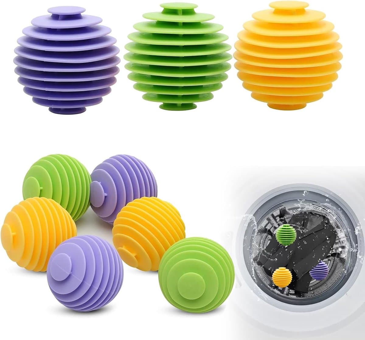 Wasbal voor de wasmachine, wasbal voor donsjassen, 9 stuks — afbeelding 1