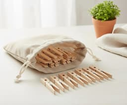 Wasknijpers van hout, duurzaam, milieuvriendelijk, wasknijpers voor het ophangen van kleding (9 cm) — thumbnail 3