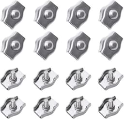 Kabelklemmen Roestvrij Staal 304 - Zelfklevende Bevestigingsklemmen - Rigging Bevestigingselementen - Voor Waslijn/Banners - Duurzaam/Robuust - 8 x 15 mm - Bevestigingsklem — thumbnail 1