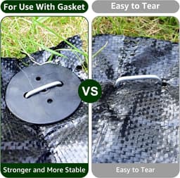 200 Pcs Buffer Disc voor Grondankers, Zwarte Plastic Bufferplaten voor Tuin, Boerderij en Landschapsontwerp — thumbnail 3