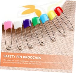 Veiligheidsspelden Kinderen - Brochenaald Luierclip - Babykleding Vastzetten - Vergrendelbare Kunststof Kop - 100 stuks - Gesorteerde kleuren — thumbnail 4