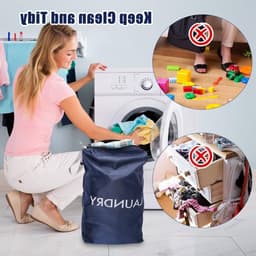 Reiswaszakken 2Pcs 45 x 60cm en 35 x 55cm, Waterdichte en Vouwbare Waszakken voor Vakantie en Kamperen, Ideaal voor Nat en Droog Wasgoed — thumbnail 3