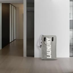 Vouwbare waszak van polyester met aluminium handvatten voor eenvoudig gebruik en opslag — thumbnail 3