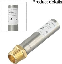 Waterslagdemper RVS - Waterhamerstop Leiding - Leiding Geluid Dempen - Corrosievrij Materiaal - 1/2 inch NPT - Zilver — thumbnail 5