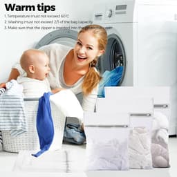 Waszakken wasnet voor wasmachine, 10 stuks waszakken voor wasmachine, waszak voor delicate voorwerpen, beha, blouse, ondergoed, babykleding enz — thumbnail 4