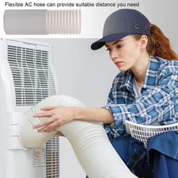 Slang voor mobiele airco, diameter 5,9 inch (ca. 15 cm), lengte 78,7 inch (ca. 200 cm) | Zonder aansluitstuk, universele vervanging, compatibel met de meeste raamafdichtingssets voor mobiele airco's — thumbnail 3