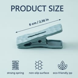 Winddichte wasknijpers met honingraatgreep - 10 stuks, 6 cm lange PP-kledingklemmen in 3 kleuren voor huishouden, camping en kantoorgebruik — thumbnail 3