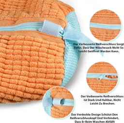 Multifunctionele waszak voor schoenen, herbruikbare waszak voor sneakers, beschermt schoenen en wasmachine, geschikt voor alle types schoenen (oranje kleur) — thumbnail 5