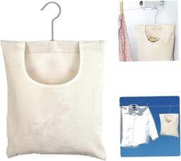 Wasknijper Tas - Kleding Pinnen Houder - Wassen Ophangen - 360 Graden Haak - 10.5 x 12.5 Inch - Khaki — thumbnail 4