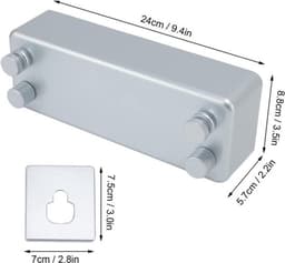 Uittrekbare waslijn voor badkamer en tuin - Roestvrij staal - 4,2m drooglengte. — thumbnail 5