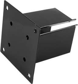 - Stalen paalbeugel - Bevestigingsbout - 91x91x150mm - Roestvrijstalen bevestigingsmiddelen - Corrosiebestendige grondpenbeugel - Voorgeboorde gaten - Zwarte - Robuust - Geschikt voor paalmontage — thumbnail 3