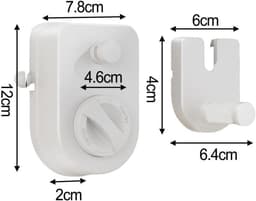 Uittrekbare Waslijn - Waslijn Binnen Buiten - Was Drogen - Vergrendelingssysteem - 4.2 Meter - Wit — thumbnail 4