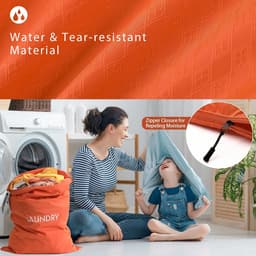 SnelShoppen - 2 Pack Waterdichte Waszakken met Rits | 60x45cm en 55x35cm Vouwbare Waszakken voor Thuis, Reis, Vakantie, Machinewasbaar — thumbnail 2