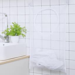 Hangende wasmand voor deur, praktische waszak voor slaapkamer en badkamer, ruimtebesparend en stijlvol ontwerp — thumbnail 3