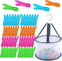 Wasknijpers Set - Vierkleurige Wasknijpers - Inclusief Ritsmand - Multifunctioneel - Voor Huishoudelijk Gebruik — thumbnail 1