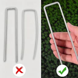 SnelShoppen - 100 stuks Grondankers U-vormige Tuinharingen - Sterke Grondharingen voor Tuin, Camping, Feesten - Stabiele Bevestiging voor Tent en Deco — thumbnail 2