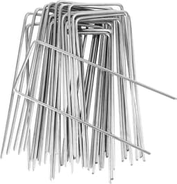 SnelShoppen - Set van 50 Grondankers, Vloerankers, Stalen U-Vormige Tuinpinnen, Roestvrij, Stevige Gegalvaniseerde Stalen Pinnen voor Tuin, Camping en — thumbnail 1