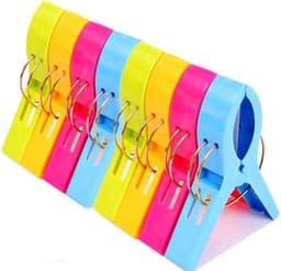 8 stuks handdoekklemmen, hoogwaardige kunststof clips, strandlaken, clips, windbestendige klemmen, sterke handdoekclips, voor dagelijks wassen, grote strandhanddoek, dik tapijt, enz — thumbnail 1