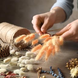 Gedroogde bloemen, 70 stuks natuurlijke zachte kunstmatige gedroogde konijnenstaart voor huisdecoratie, boho vaas, bruiloft, roze — thumbnail 4