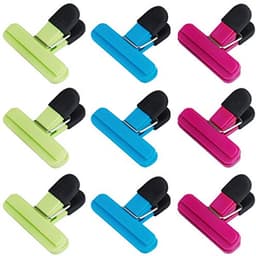 Multifunctionele voedselzakclips - 9 stuks, duurzame kunststof klemmen voor keuken en kantoor — thumbnail 1