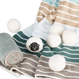 48 x drogerballen XXL - wasdrogerballen schaapwol - dryer balls - wit — thumbnail 2