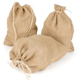 Jute Opbergzakken Set van 3 met Trekkoord - 36 x 30 cm - Ideaal voor Aardappelen, Oogst en Noten — thumbnail 1