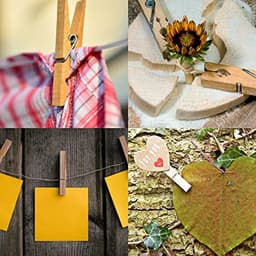 Duurzame Houten Wasknijpers van Berkenhout - 60 Stuks voor Kleding en Handwerk — thumbnail 2
