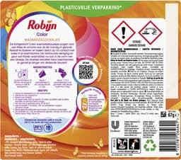 5 x Robijn Classics - Color - Wasmiddeldoekjes - 16 Wasstrips - Kleurbehoud - Wasmiddel - Wasstrips - Wasdoekjes - Wasmiddeldoekjes — thumbnail 2