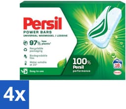 4 x Persil Power Bars - Wasmiddeltabletten - Gekleurde Was - 16 Wasbeurten - Wasmiddel Tabletten - Gekleurde Was - Duurzaam Wasmiddel - Biologisch Afbreekbare Verpakking - Wasmiddel Bars — thumbnail 1