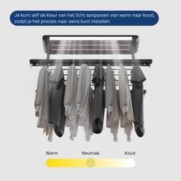 Wasophoogte® Elektrisch Droogrek - Plafonddroogrek Elite - Droogrek - Droogrek Elektrisch - Plafond Droogrek - 38 kg draagvermogen — thumbnail 4
