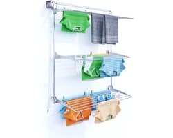 Foxydry Tower 108 cm - 3 droogrekken boven elkaar, inklapbaar en hoogte verstelbaar -bediening links- 108 x 52 x 137 cm — afbeelding 1