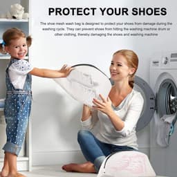 Goodivery ® Set van Twee Herbruikbare Waszakken voor Schoenen met Rits Bescherming — thumbnail 3